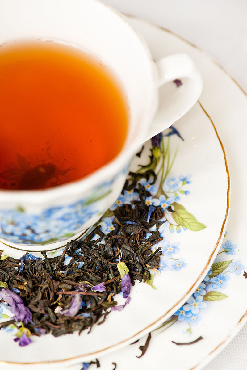 Blue Petal Earl Grey Tea in a cup